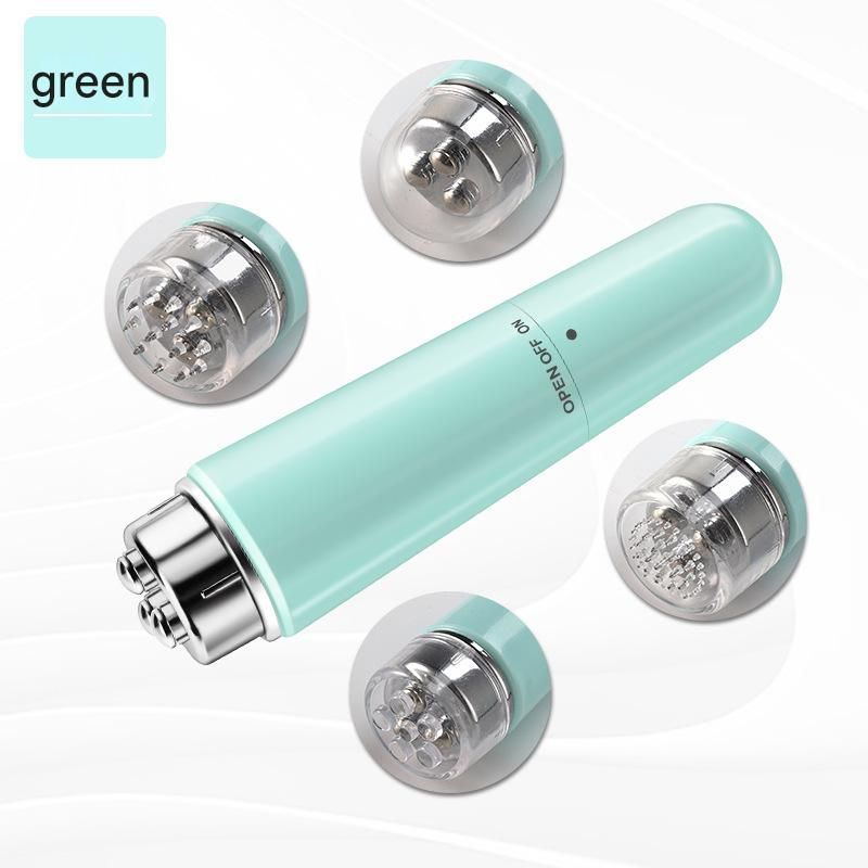 Green Electric Eye Massager Pen - Vibration Massage Wand for Eye Area, Face, and Neck - Battery Operated Skincare Tool（Batteries not included）, Compact Daily Use, Gift Ready - Image 1