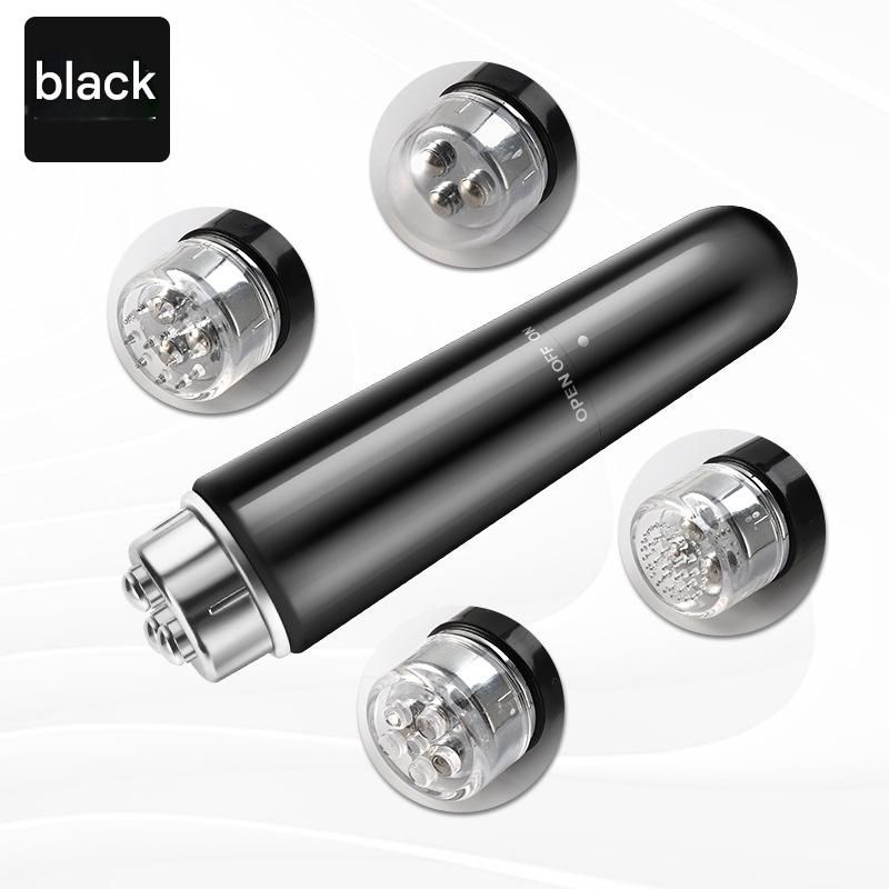 Black Electric Eye Massager Pen - Vibration Massage Wand for Eye Area, Face, and Neck - Battery Operated Skincare Tool（Batteries not included）, Compact Daily Use, Gift Ready - Image 1