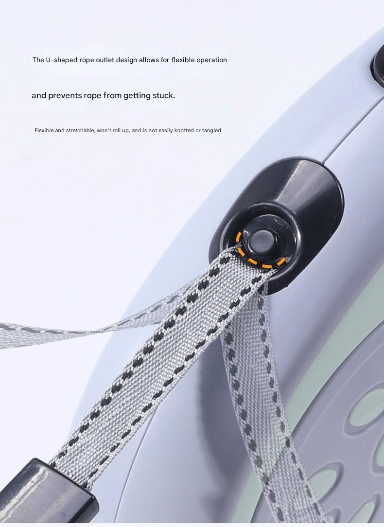 Black Automatic Retractable Dog Leash - 3M Extendable Lead with One-Handed Brake Lock - ABS Casing, Ergonomic Grip, Tangle-Free Nylon Tape, Outdoor Walking Essential - Image 5