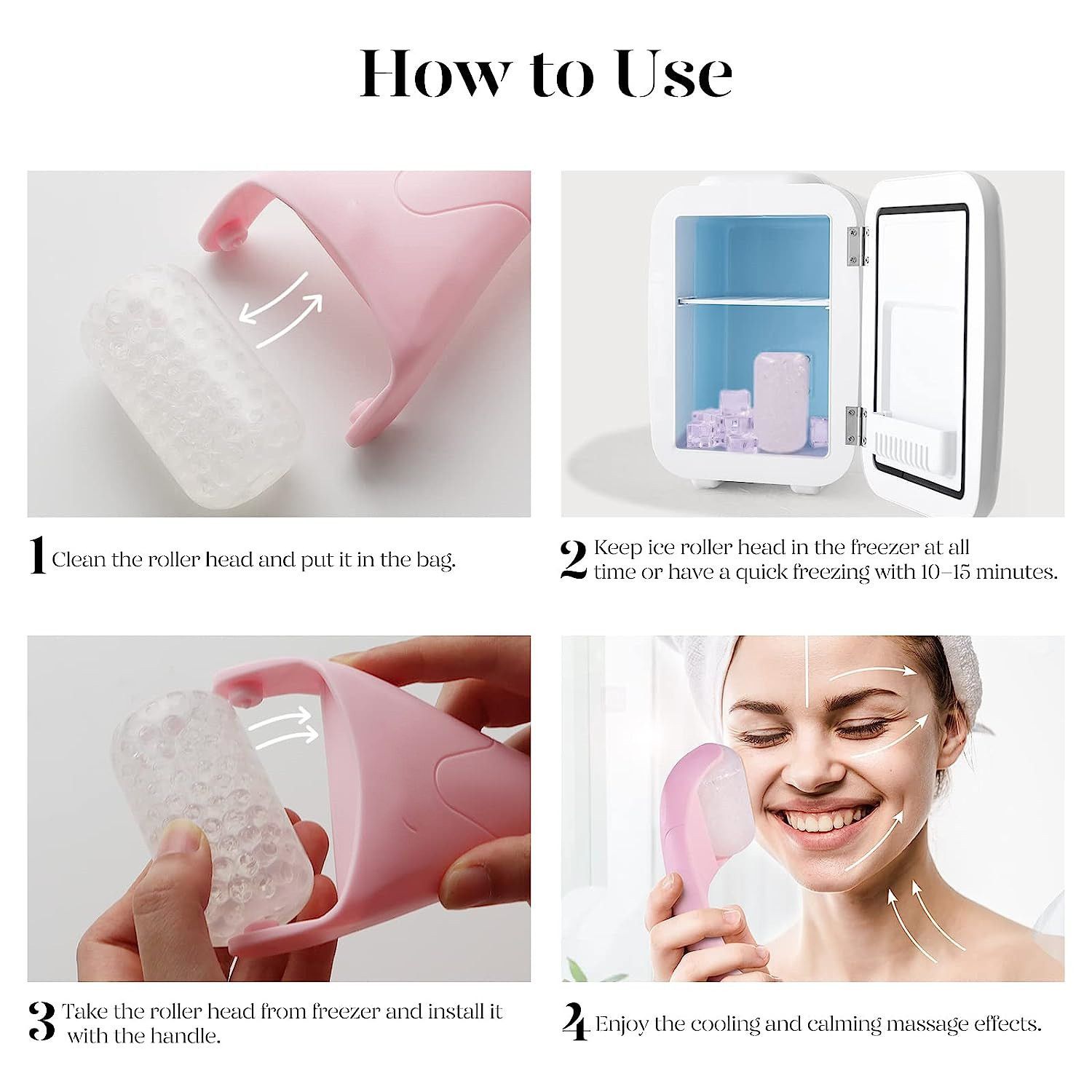 2-piece Green Face Ice Roller with Gel Cooling Head and Gua Sha Board- Reusable PP and Gel Cold Massage Tool for De-Puffing, Soothing, and Refreshing Skin, Easy to Freeze, Comfortable Grip, Daily Skincare Essential - Image 7
