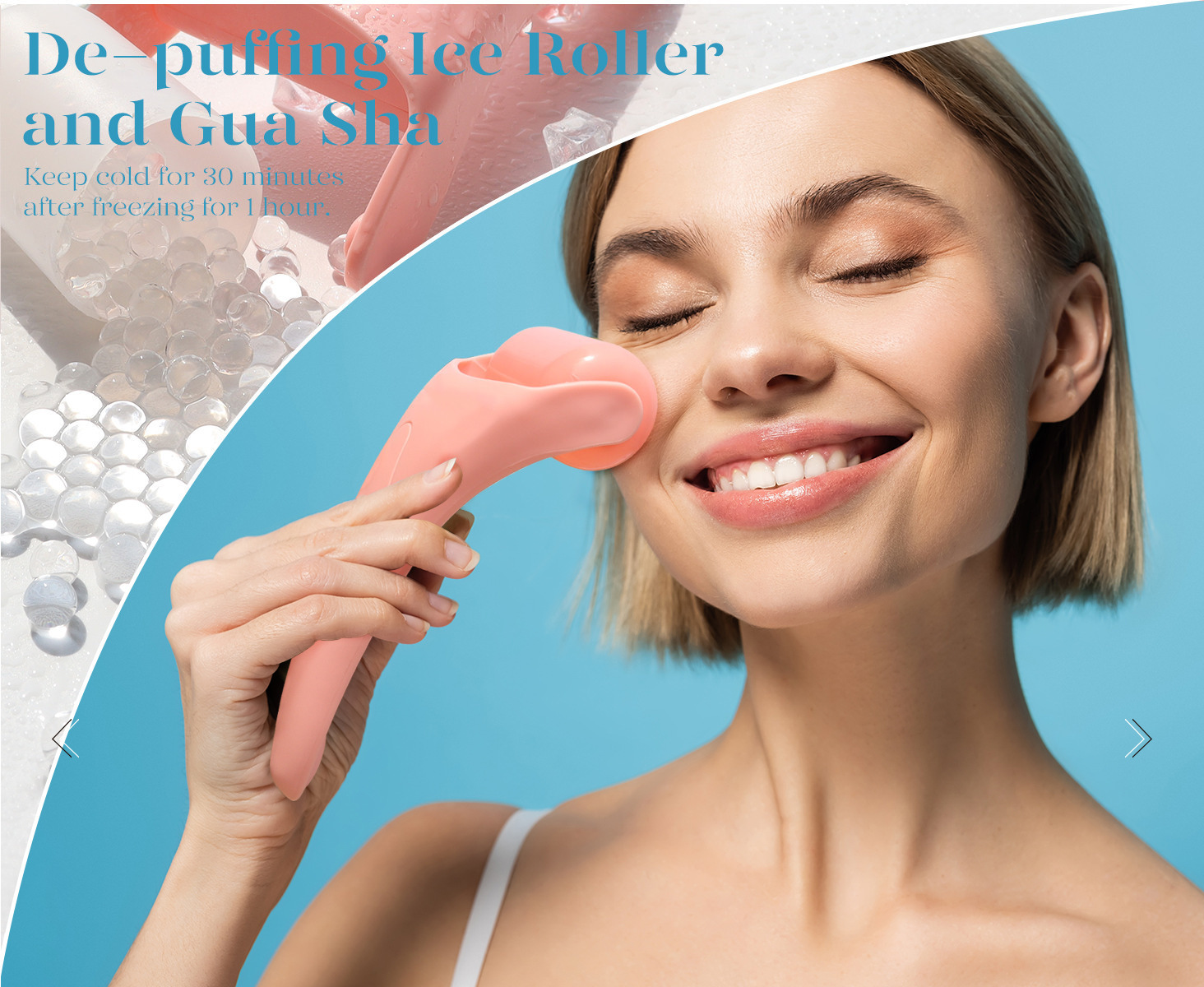 2-piece Purple Face Ice Roller with Gel Cooling Head and Gua Sha Board- Reusable PP and Gel Cold Massage Tool for De-Puffing, Soothing, and Refreshing Skin, Easy to Freeze, Comfortable Grip, Daily Skincare Essential - Image 4