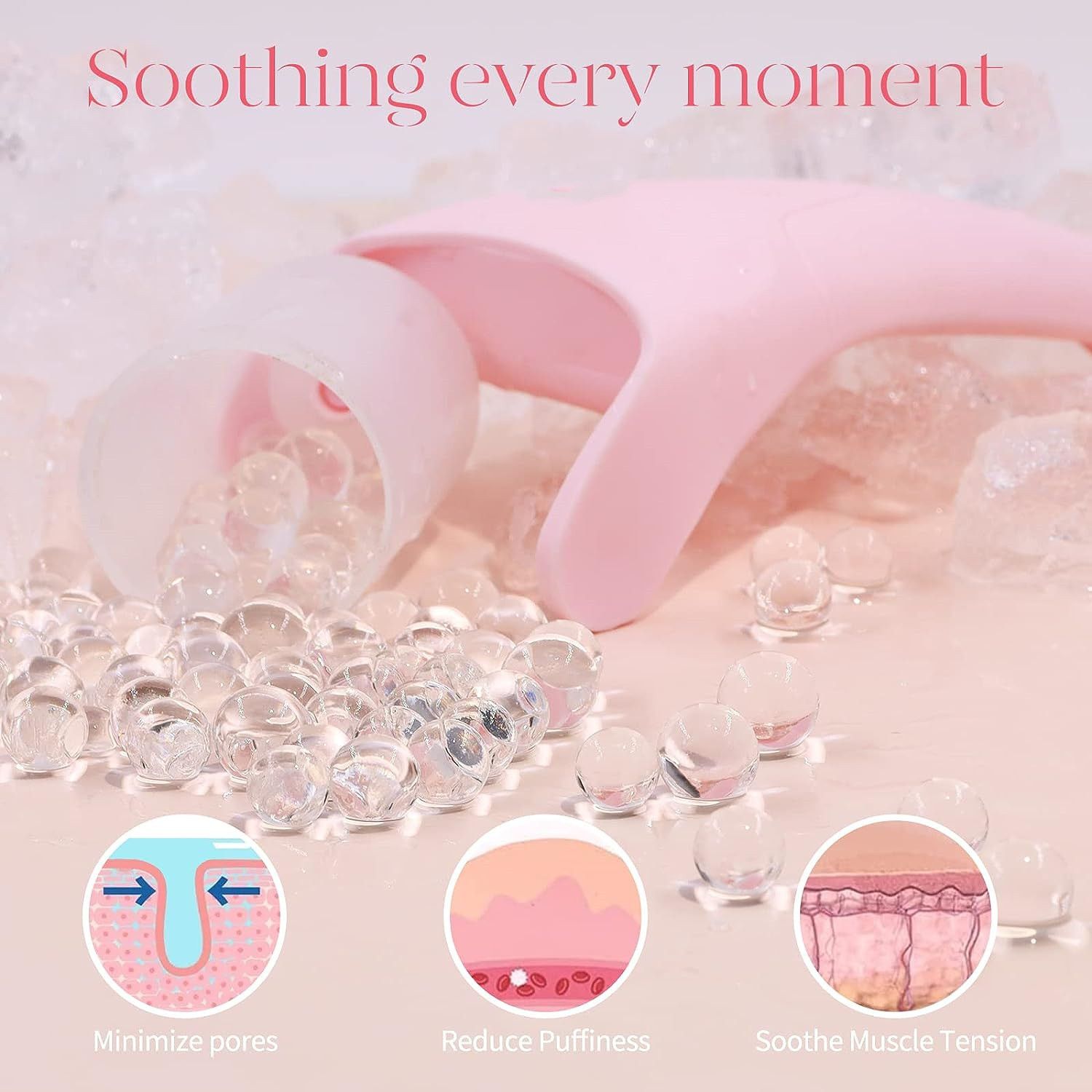 2-piece Purple Face Ice Roller with Gel Cooling Head and Gua Sha Board- Reusable PP and Gel Cold Massage Tool for De-Puffing, Soothing, and Refreshing Skin, Easy to Freeze, Comfortable Grip, Daily Skincare Essential - Image 6