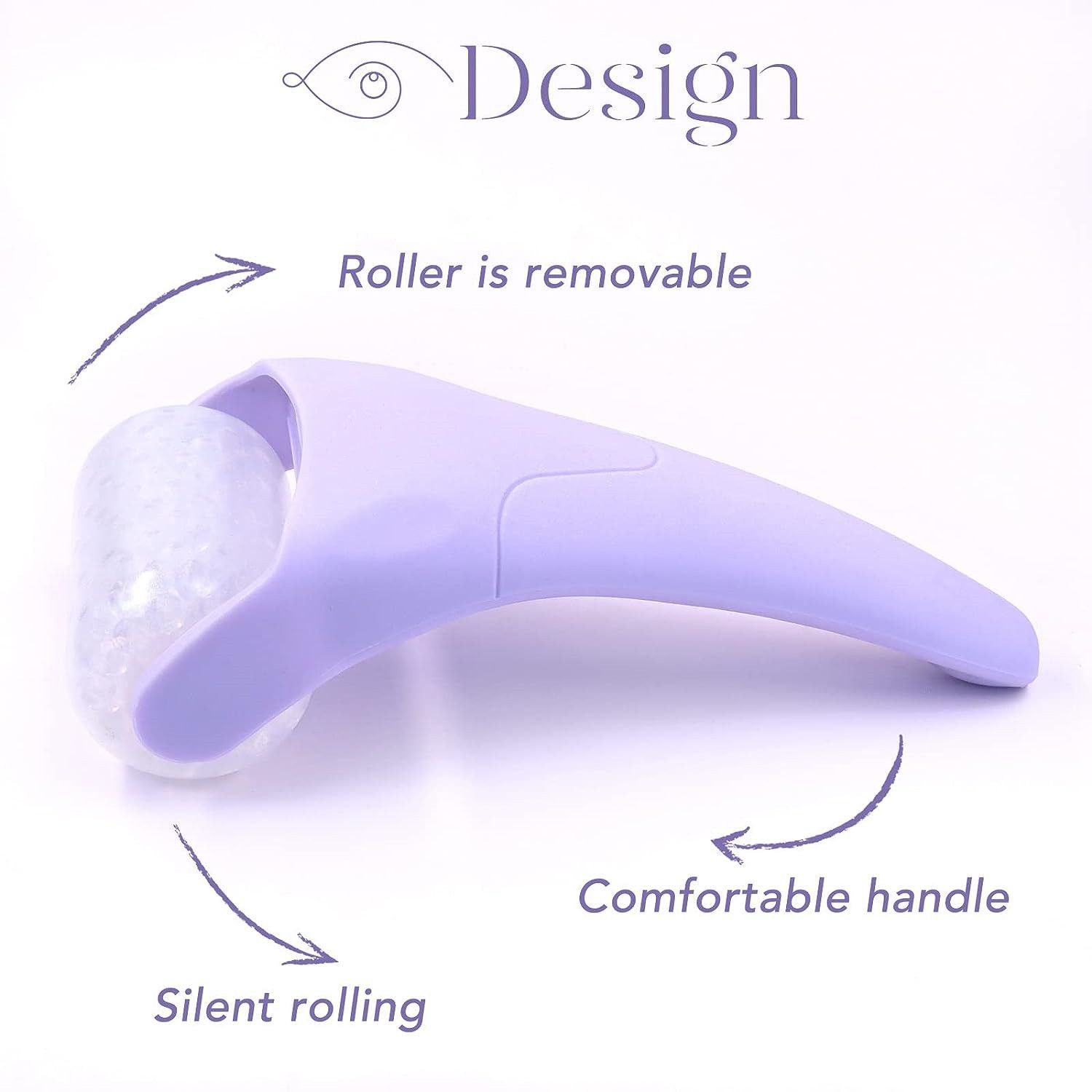 Light Pink Face Ice Roller with Gel Cooling Head- Reusable PP and Gel Cold Massage Tool for De-Puffing, Soothing, and Refreshing Skin, Easy to Freeze, Comfortable Grip, Daily Skincare Essential - Image 2
