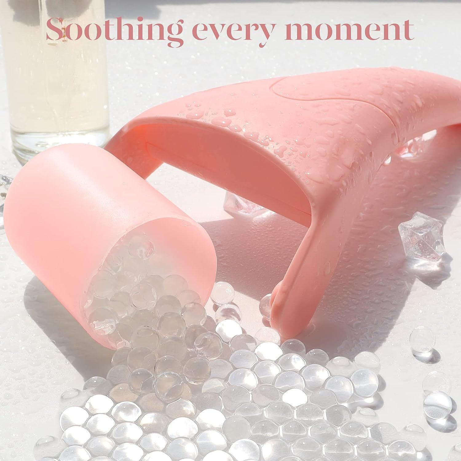 Green Face Ice Roller with Gel Cooling Head- Reusable PP and Gel Cold Massage Tool for De-Puffing, Soothing, and Refreshing Skin, Easy to Freeze, Comfortable Grip, Daily Skincare Essential - Image 3