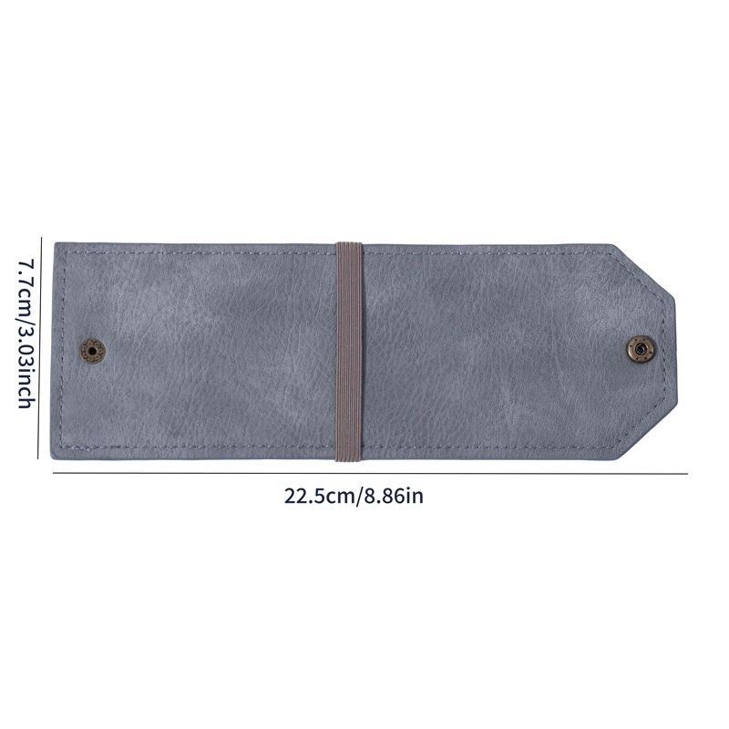 Grey Cash Wrap Wallet - Compact Snap Closure Card and Bill Holder, Slim Design for Quick Access, Lightweight Everyday Carry, Unisex Travel Friendly Accessory - Image 1