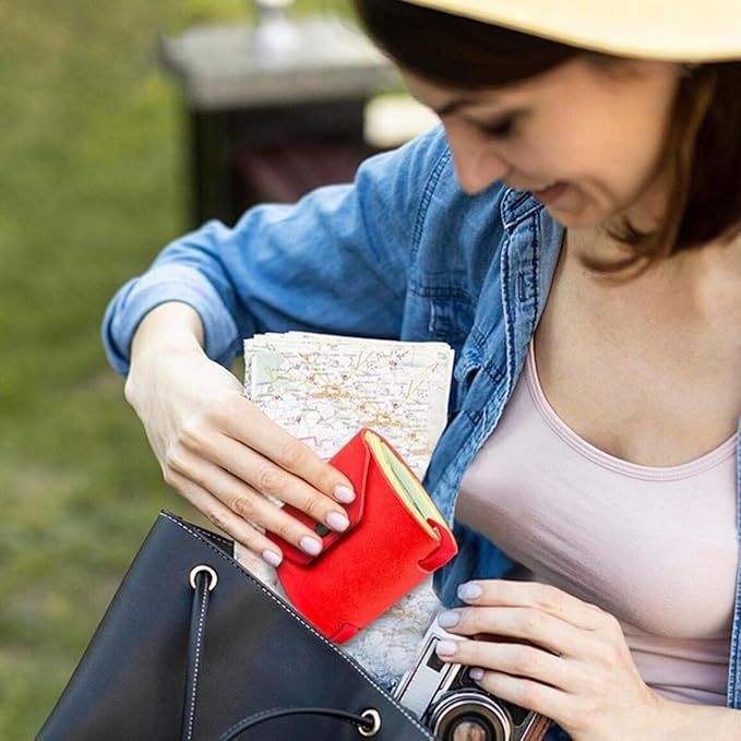 Green Cash Wrap Wallet - Compact Snap Closure Card and Bill Holder, Slim Design for Quick Access, Lightweight Everyday Carry, Unisex Travel Friendly Accessory - Image 2