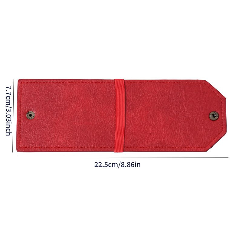 Red Cash Wrap Wallet - Compact Snap Closure Card and Bill Holder, Slim Design for Quick Access, Lightweight Everyday Carry, Unisex Travel Friendly Accessory - Image 1