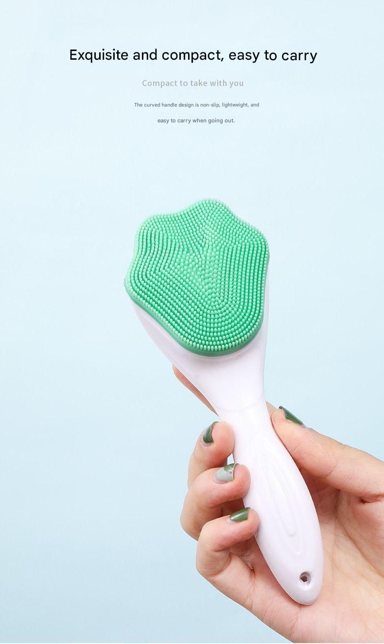 Pink Silicone Cat Paw Face Brush - Long Handle Manual Facial Cleanser for Deep Pore Cleaning, Exfoliating & Massaging - Soft Bristles for Blackhead Removal, Gentle on Skin, Travel Friendly - Image 5