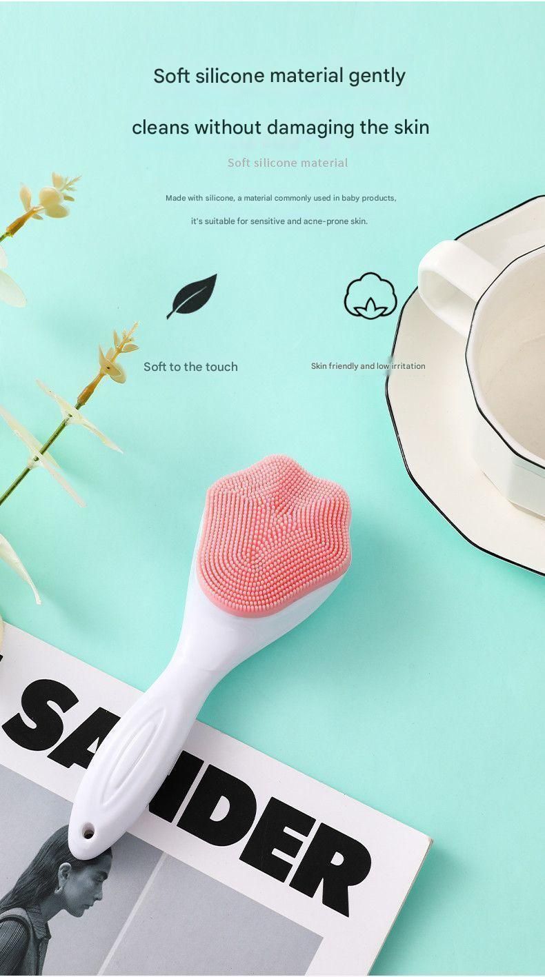 Green Silicone Cat Paw Face Brush - Long Handle Manual Facial Cleanser for Deep Pore Cleaning, Exfoliating & Massaging - Soft Bristles for Blackhead Removal, Gentle on Skin, Travel Friendly - Image 7