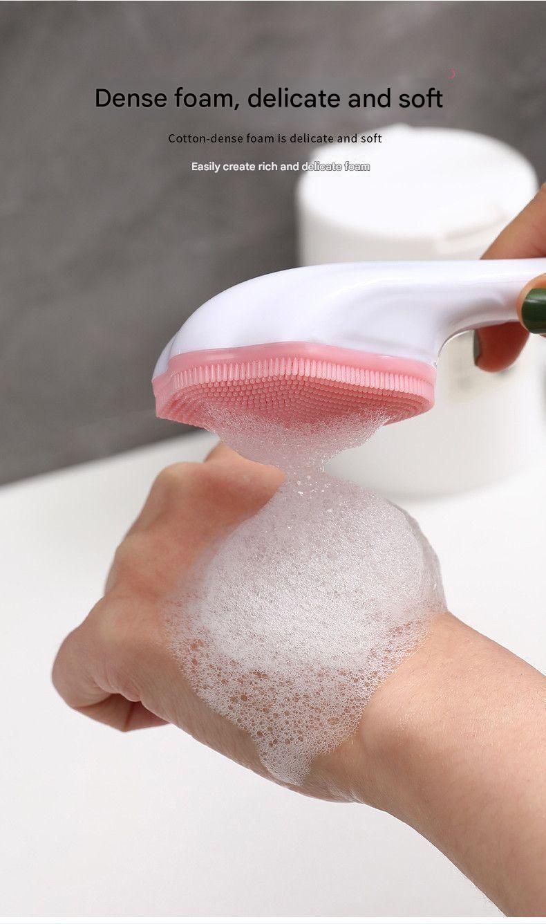 Blue Silicone Cat Paw Face Brush - Long Handle Manual Facial Cleanser for Deep Pore Cleaning, Exfoliating & Massaging - Soft Bristles for Blackhead Removal, Gentle on Skin, Travel Friendly - Image 4