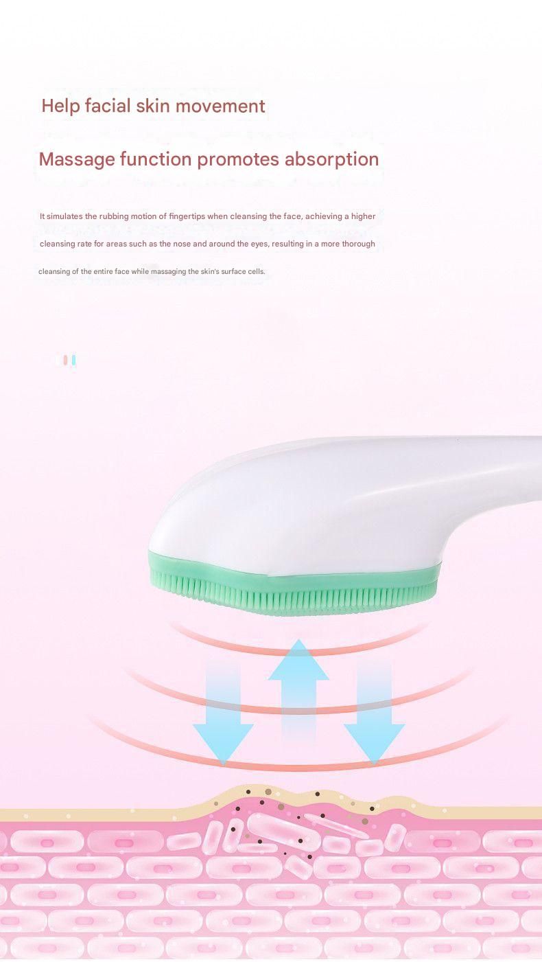 Blue Silicone Cat Paw Face Brush - Long Handle Manual Facial Cleanser for Deep Pore Cleaning, Exfoliating & Massaging - Soft Bristles for Blackhead Removal, Gentle on Skin, Travel Friendly - Image 6