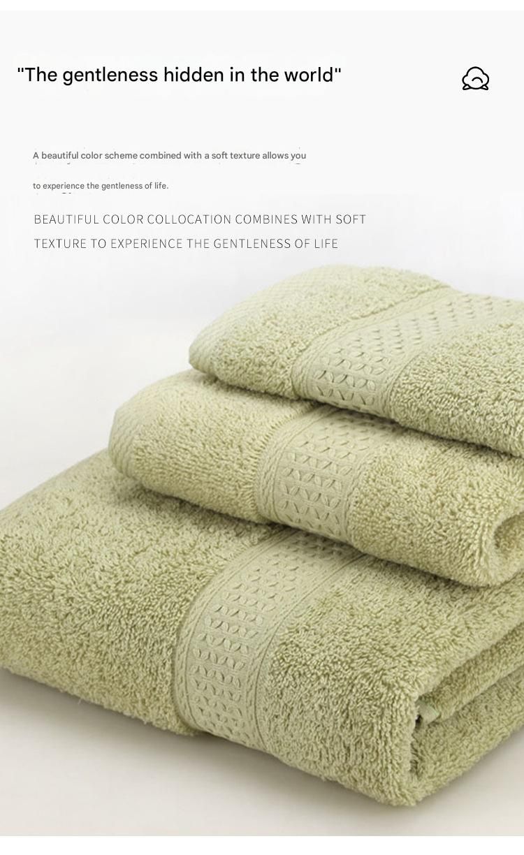 3-Piece Olive Green Towel Set - Soft Absorbent Bath, Hand & Face Towels with Jacquard Weave, Gift Set for Home, Hotel, or Gifting - Durable, Low-Lint, Machine Washable - Image 7