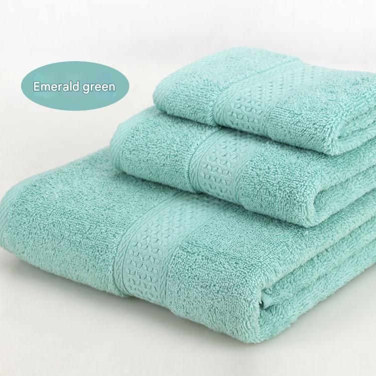 3-Piece Emerald green Towel Set - Soft Absorbent Bath, Hand & Face Towels with Jacquard Weave, Gift Set for Home, Hotel, or Gifting - Durable, Low-Lint, Machine Washable - Image 1