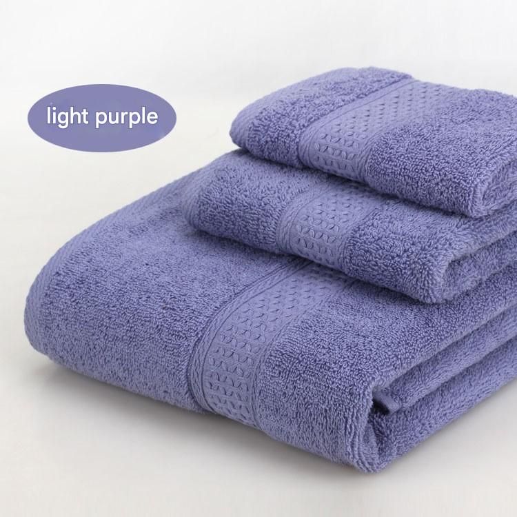 3-Piece Light purple Towel Set - Soft Absorbent Bath, Hand & Face Towels with Jacquard Weave, Gift Set for Home, Hotel, or Gifting - Durable, Low-Lint, Machine Washable - Image 1