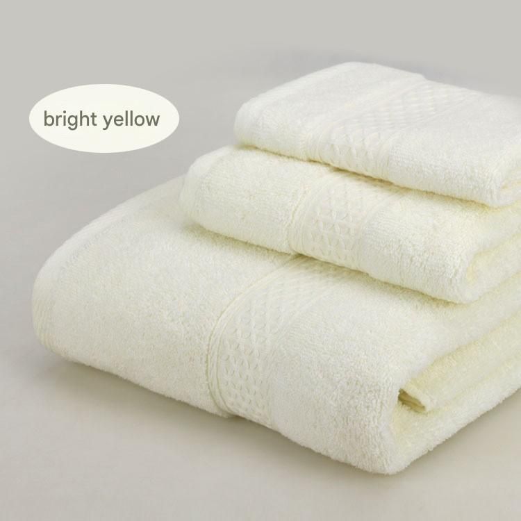 3-Piece Bright yellow Towel Set - Soft Absorbent Bath, Hand & Face Towels with Jacquard Weave, Gift Set for Home, Hotel, or Gifting - Durable, Low-Lint, Machine Washable - Image 1
