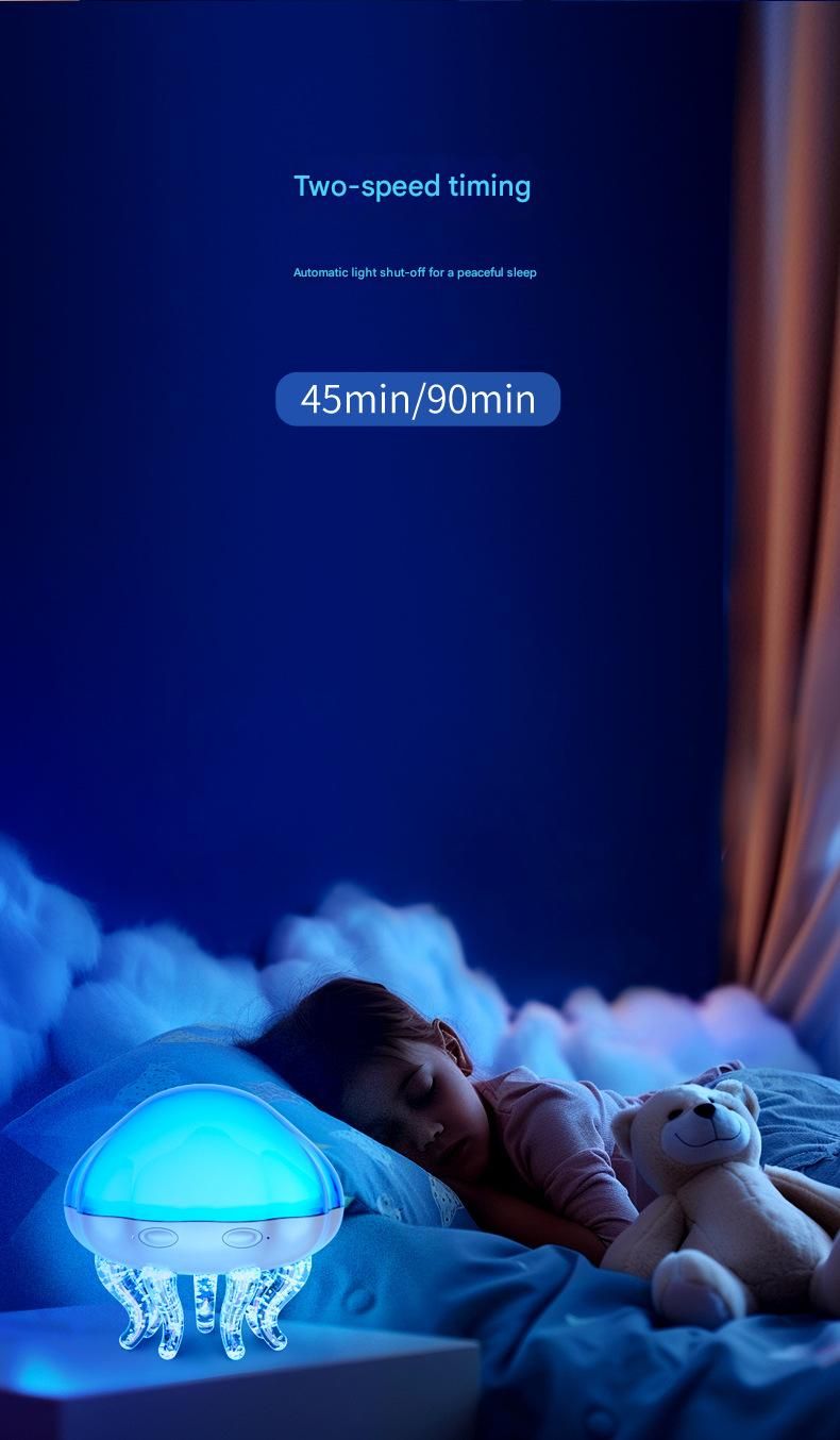 Jellyfish Ocean Wave Projector Night Light - USB Powered , 2 Timer Settings, Dual Mode Projection and Night Light, Romantic Bedroom Decor, Kids Gift - Image 5