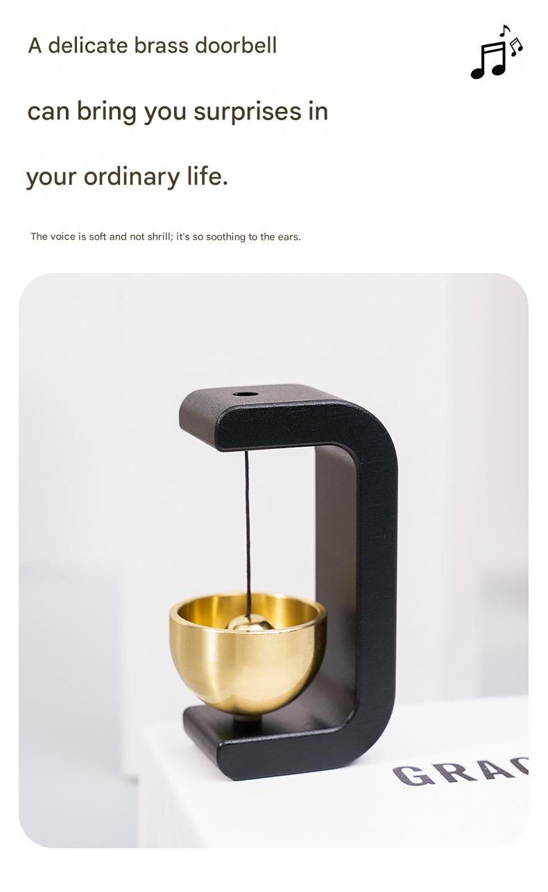 Blue Magnetic Door Bell Chime - Dopamine Style Brass Bell with Alloy Frame - No Drill Entry Door Chime for Home, Office, Fridge - Modern Japanese Design, Crisp Sound, Easy Install - Image 7