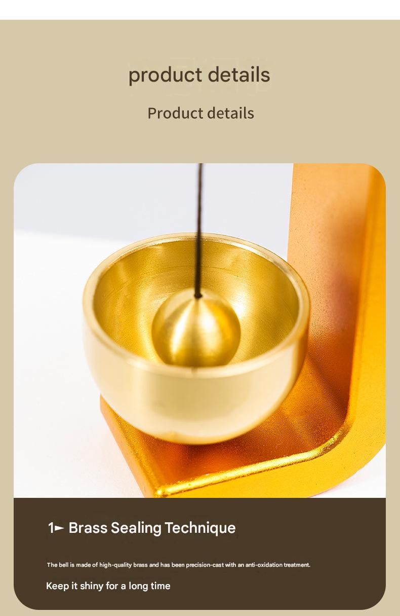 Blue Magnetic Door Bell Chime - Dopamine Style Brass Bell with Alloy Frame - No Drill Entry Door Chime for Home, Office, Fridge - Modern Japanese Design, Crisp Sound, Easy Install - Image 8