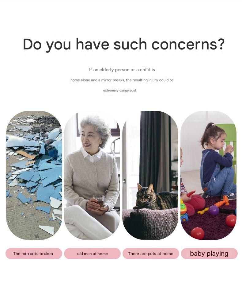30*100cm Self-Adhesive PET Mirror Sticker - Unbreakable Soft Glass Mirror Film，Safety Soft Mirror - Cut-to-Size, High-Reflective Wall Decal for Bedroom, Wardrobe, Bathroom - Easy Peel-and-Stick Installation, No Drill Damage Space-Saving Design - Image 3