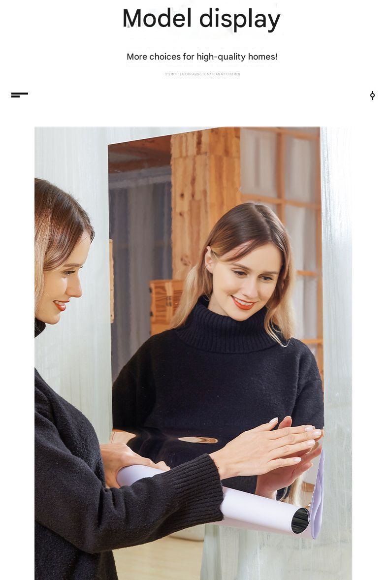30*100cm Self-Adhesive PET Mirror Sticker - Unbreakable Soft Glass Mirror Film，Safety Soft Mirror - Cut-to-Size, High-Reflective Wall Decal for Bedroom, Wardrobe, Bathroom - Easy Peel-and-Stick Installation, No Drill Damage Space-Saving Design - Image 8