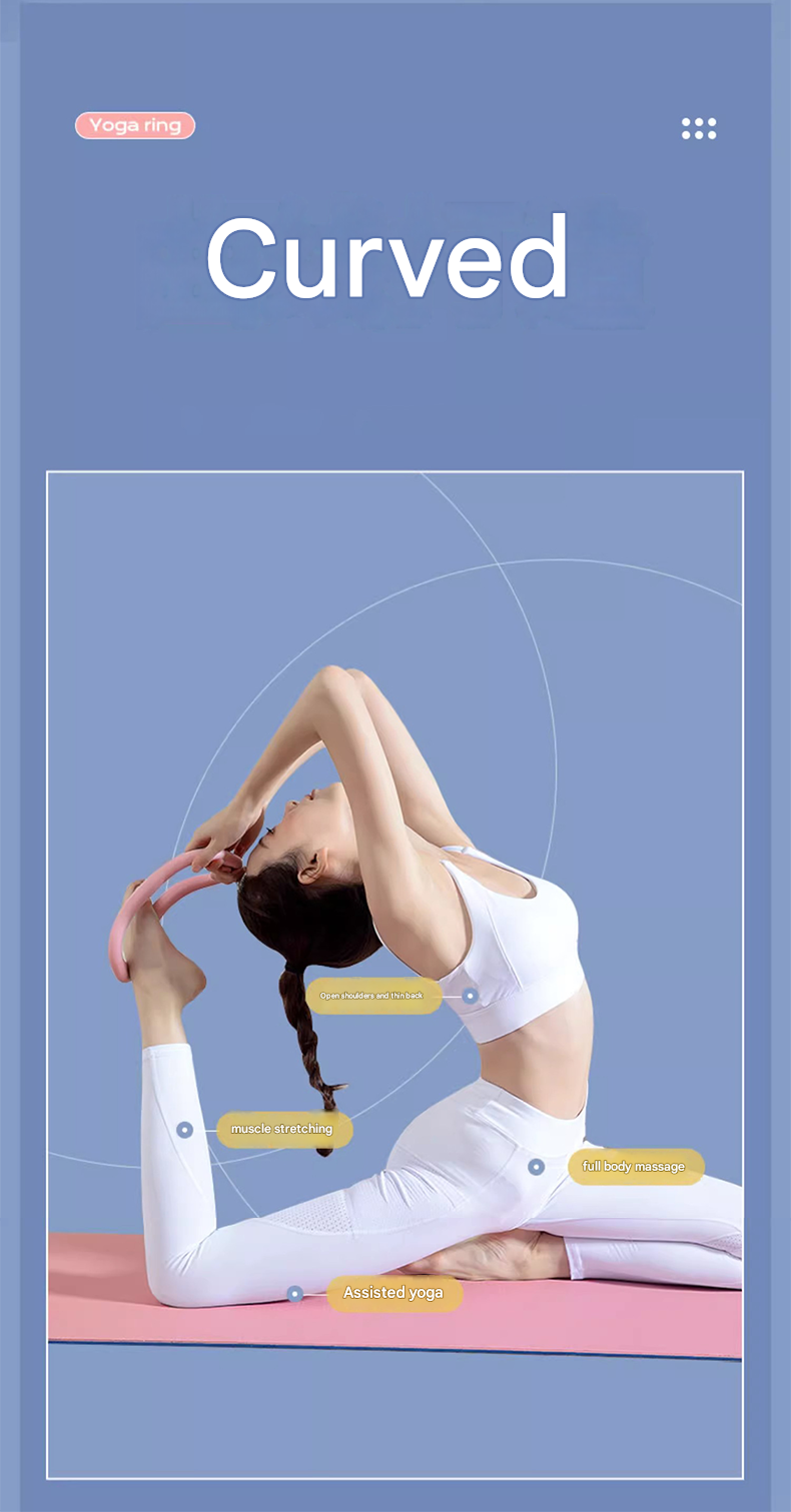 2-piece Soft Version Yoga Ring for Back Opening & Leg Support - TPE Resistance Loop, Ergonomic Arch Design - Multi-Use Fitness Aid for Shoulder Stretch, Spinal Alignment, Thigh Toning & Posture Correction - Image 7