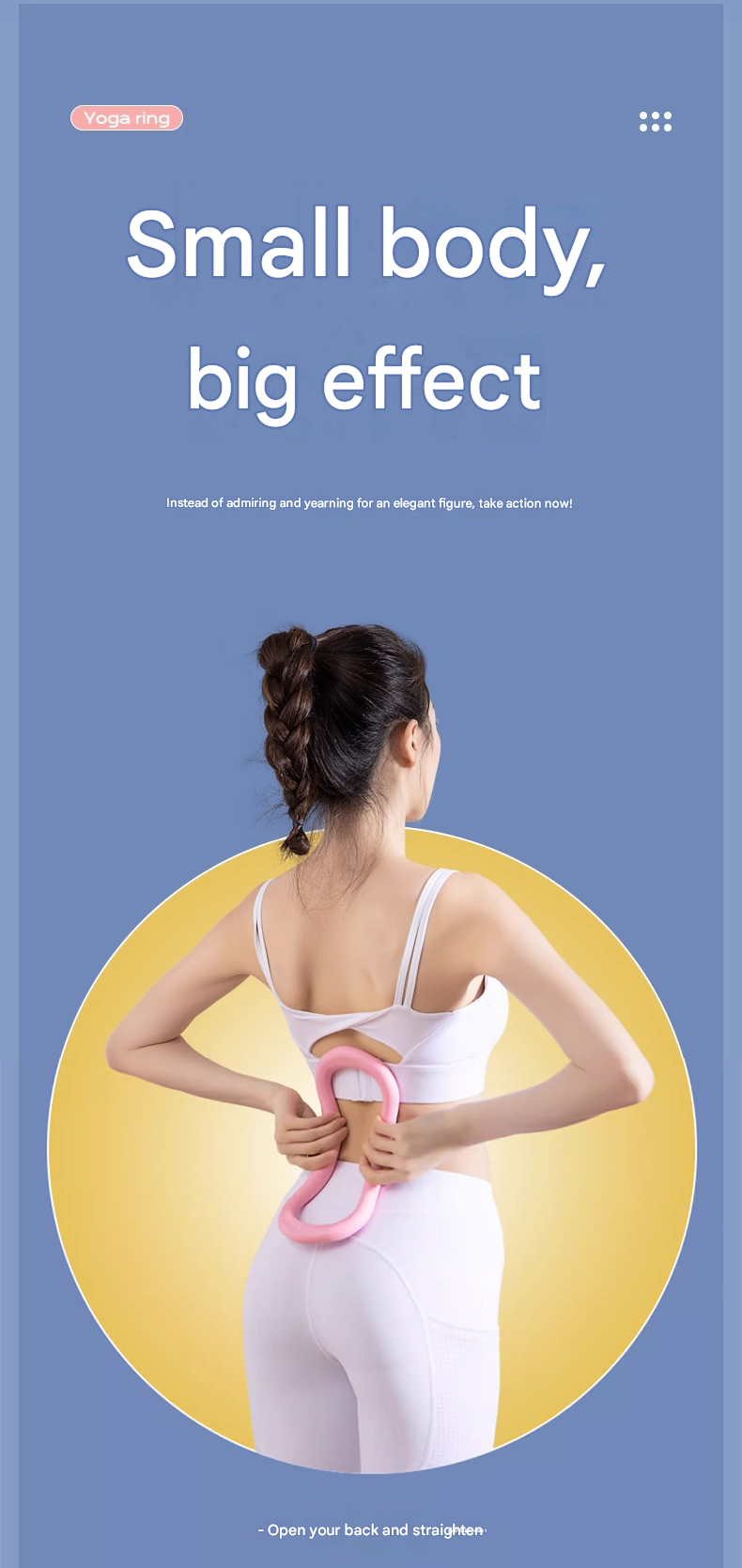 2-piece Soft Version Yoga Ring for Back Opening & Leg Support - TPE Resistance Loop, Ergonomic Arch Design - Multi-Use Fitness Aid for Shoulder Stretch, Spinal Alignment, Thigh Toning & Posture Correction - Image 8