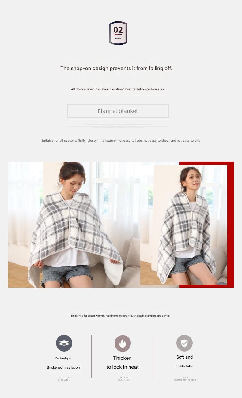 Gray and White 80*130cm Japanese-Style shawl blanket Ultra-Soft Blanket - Thick Polyester Throw for Sofa, Bed, Office,  Cozy Nap Blanket for Winter & All Seasons - Image 8