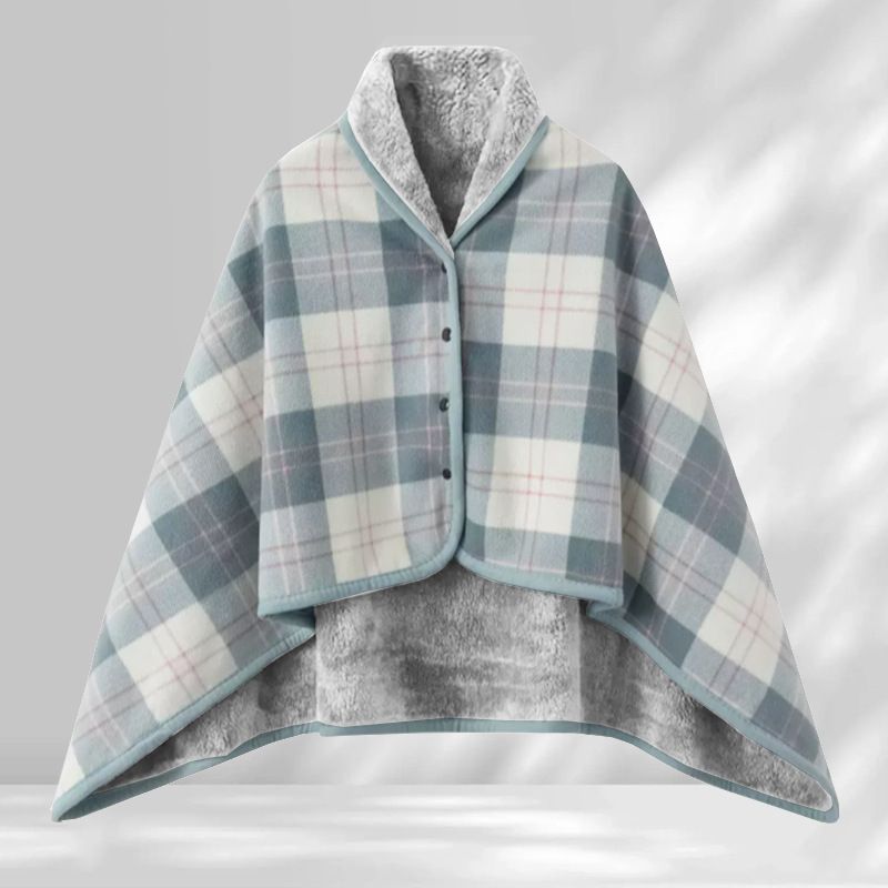 Blue and Pink 100*140cm Japanese-Style shawl blanket Ultra-Soft Blanket - Thick Polyester Throw for Sofa, Bed, Office,  Cozy Nap Blanket for Winter & All Seasons - Image 1