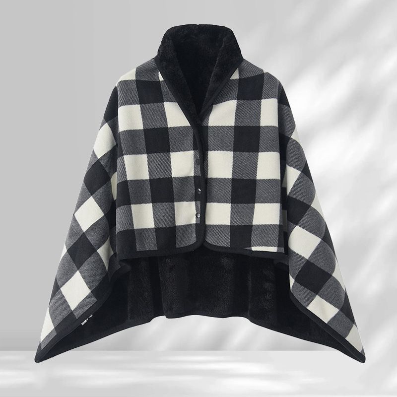 Black and White 80*130cm Japanese-Style shawl blanket Ultra-Soft Blanket - Thick Polyester Throw for Sofa, Bed, Office,  Cozy Nap Blanket for Winter & All Seasons - Image 1