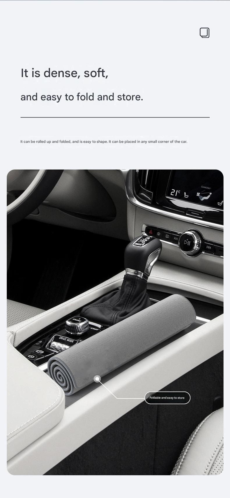 30*30 cm Grey Coral Fleece & Suede Microfiber Cloth Double-Sided Car Wash Towel  , 5X Water Absorption, Scratch-Free & Lint-Free, 360° Stitched Edge for Car Detailing, Glass, Home Cleaning - Multi-Purpose Auto Care Cloth - Image 7