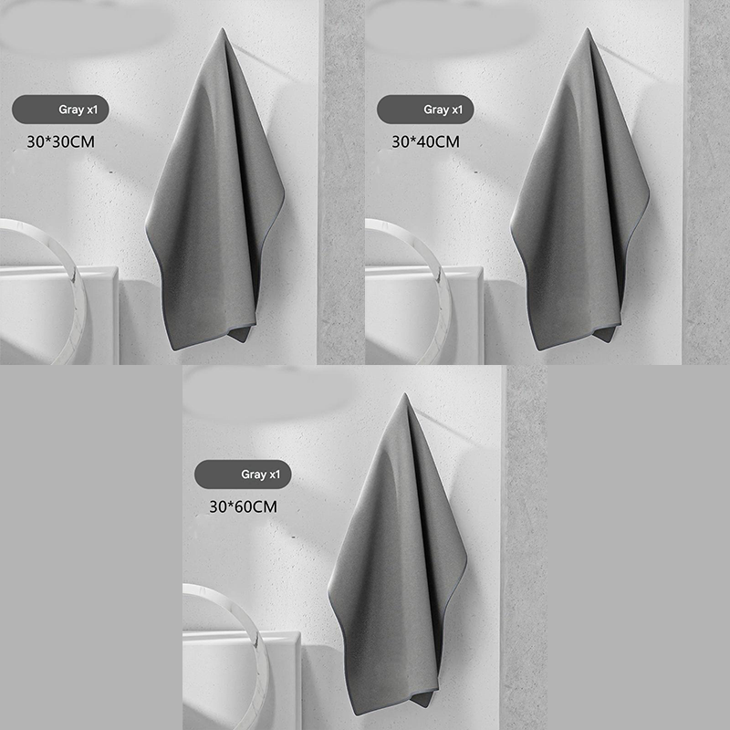 3-piece Grey Coral Fleece & Suede Microfiber Cloth Double-Sided Car Wash Towel  , 5X Water Absorption, Scratch-Free & Lint-Free, 360° Stitched Edge for Car Detailing, Glass, Home Cleaning - Multi-Purpose Auto Care Cloth - Image 1