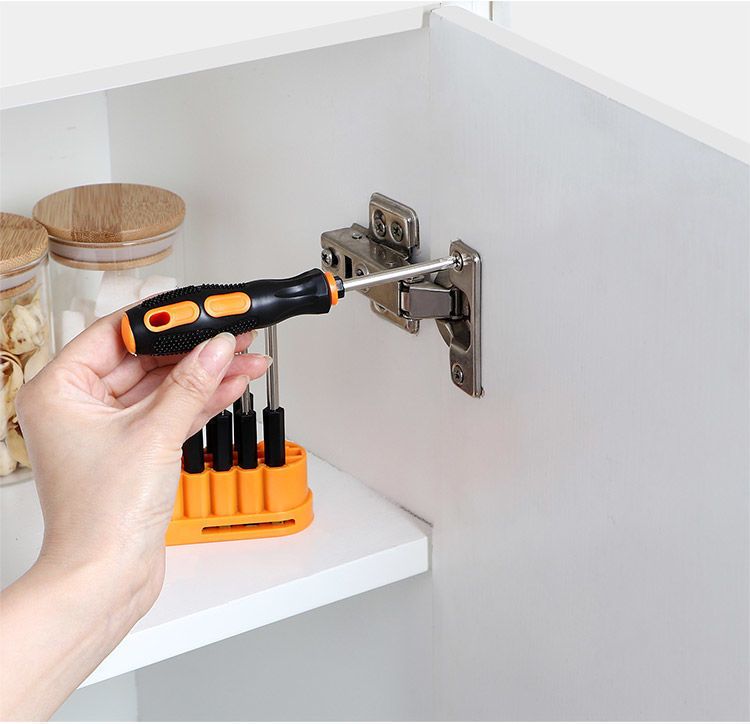 8-in-1 Black and Orange Multi-Bit Screwdriver Set - Compact Precision Tool Kit with Phillips and Slotted Bits - Ergonomic Handle, Hex Shank Design, Portable Storage Base,Chrome vanadium steel - Ideal for Electronics, PC, Appliances, and DIY Repairs - Image 7