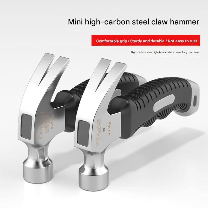 2-piece  Mini Claw Hammer and  One 6-inch flathead screwdriver — Chrome Vanadium Steel Bit, Ergonomic Non-Slip Handle — Ideal for Automotive Repair, Machinery Maintenance, Furniture Assembly, and Home DIY Projects - Image 3