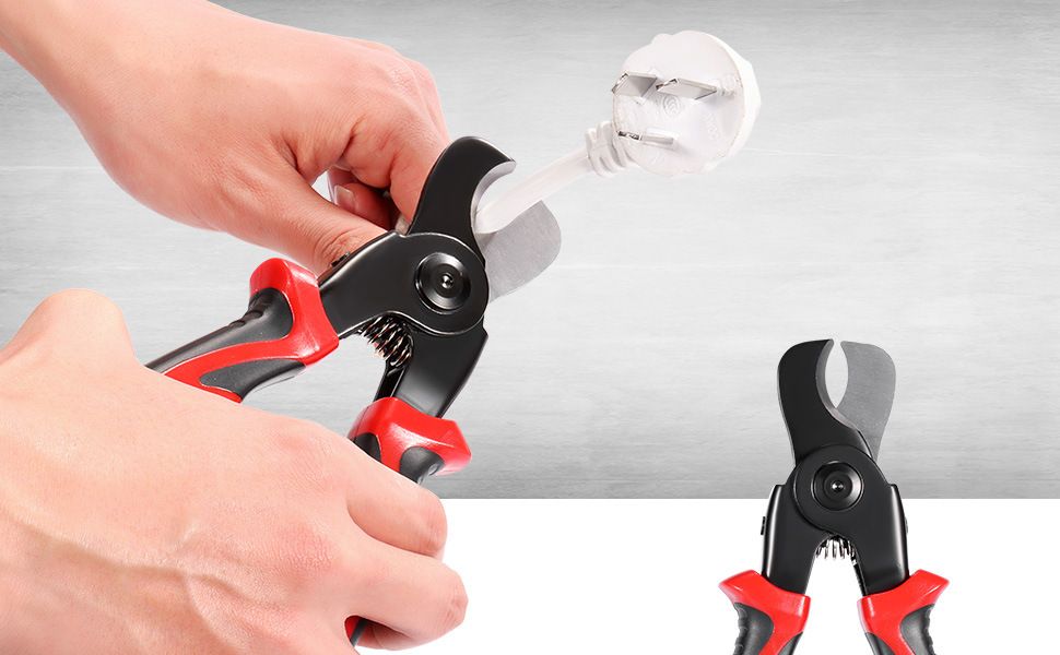 Black and Red 5 in 1 Interchangeable Plier Tool Set - High Carbon Steel - Wire Stripper, Crimper, Cutter, Linesman Pliers, Shear - Multi-Purpose for Electricians, DIY, Home Repair, Compact & Durable - Image 8