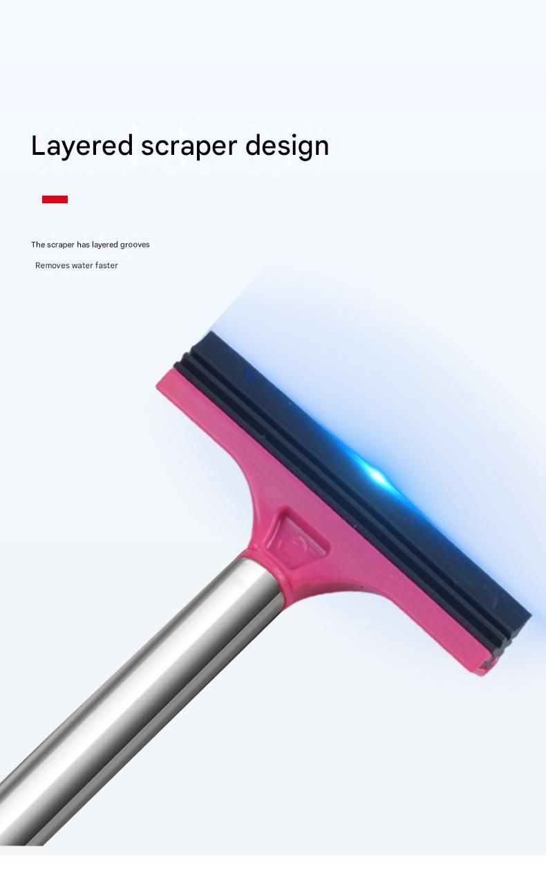 Pink Telescopic Car Mirror Wiper - ABS & Stainless Steel - 98cm Extendable, Defog & Rain Removal, Compact Car Cleaning Tool, Universal Fit, Travel Friendly - Image 5