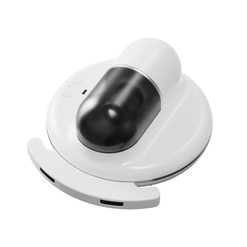 White Automatic Intelligent Walking Mite Removal Robot - UV Sterilisation, High Frequency Beating, Strong Suction, Wireless Rechargeable Bed Vacuum for Mattress, Sofa, Carpet, Pet Hair - Image 1