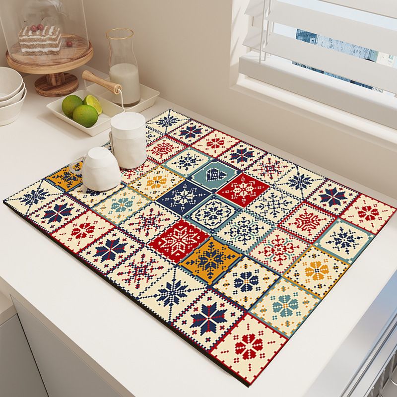 Diatom Mud Kitchen Counter Mat - Quick Dry Absorbent Non-Slip Draining Pad for Sink Benchtop 50cm x 80cm(Northern Landscapes) - Image 1
