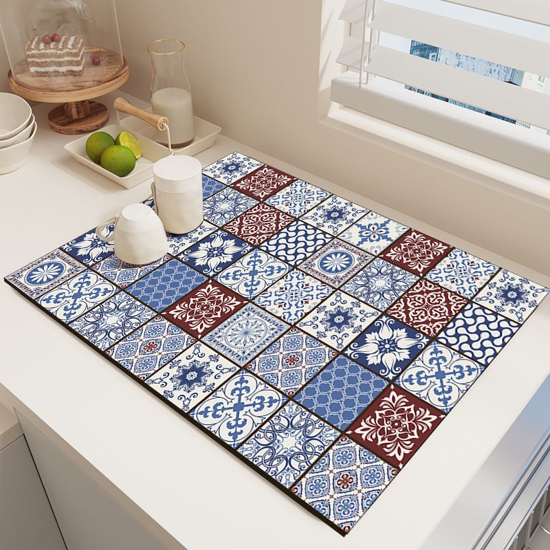 Diatom Mud Kitchen Counter Mat - Quick Dry Absorbent Non-Slip Draining Pad for Sink Benchtop 50cm x 80cm(An ancient kingdom beyond the frontier) - Image 1