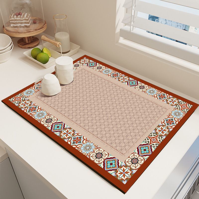 Diatom Mud Kitchen Counter Mat - Quick Dry Absorbent Non-Slip Draining Pad for Sink Benchtop 50cm x 80cm(Flying Through the Desert) - Image 1