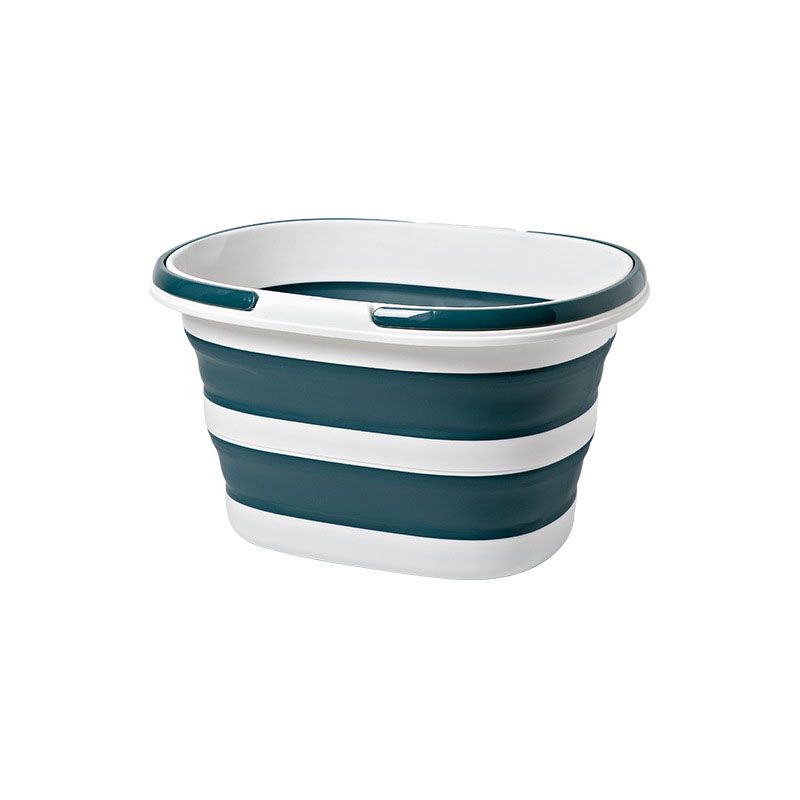 Blue Foldable Collapsible Bucket - 16L Portable Space Saving Basin for Laundry Cleaning Outdoor Use - Image 1