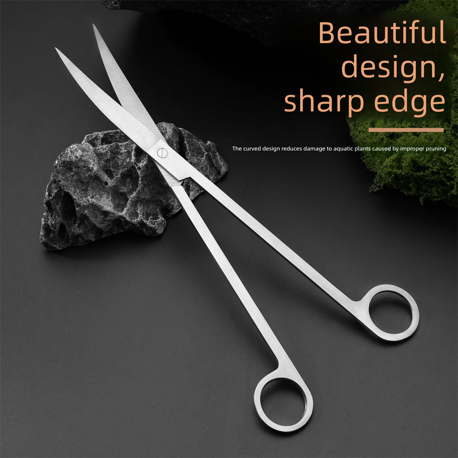 Silver Stainless Steel Aquarium Cleaning Tool Kit - 5 Piece Fish Tank Maintenance Set with Tweezers Scissors Algae Scraper Spatula - Image 5