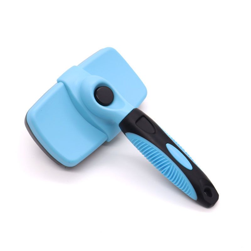 Sky blue Pet Grooming Brush - Large Self-Cleaning Deshedding Tool for Cats and Dogs - Image 1