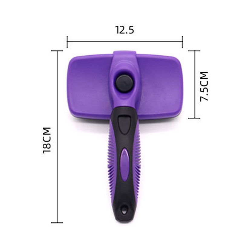 Sky blue Pet Grooming Brush - Large Self-Cleaning Deshedding Tool for Cats and Dogs - Image 7