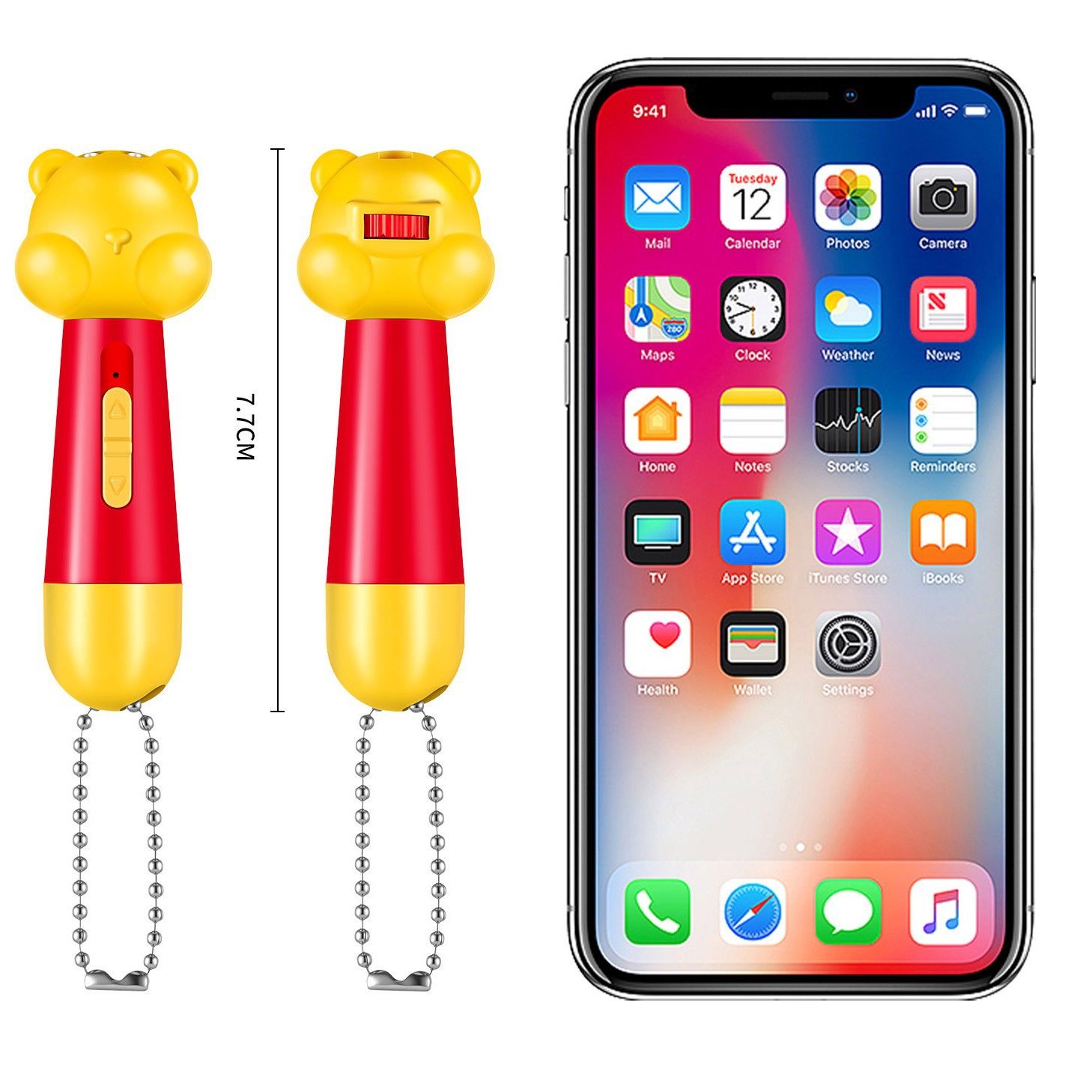Pink Bear Laser Cat Toy Set - 2 Piece USB Rechargeable Multi Pattern Laser Pointer with UV and White Light for Cats - Image 2
