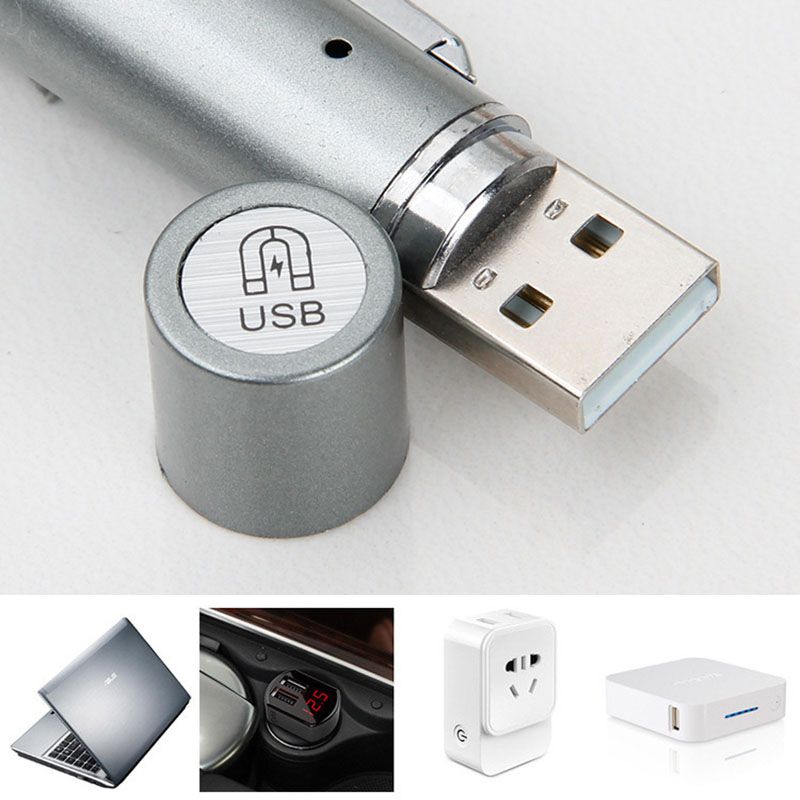 Grey Metal Laser Cat Toy Pen Set - 2 Piece USB Rechargeable 3-in-1 Laser Pointer with UV Light and LED Torch in Gift Tin Box - Image 3