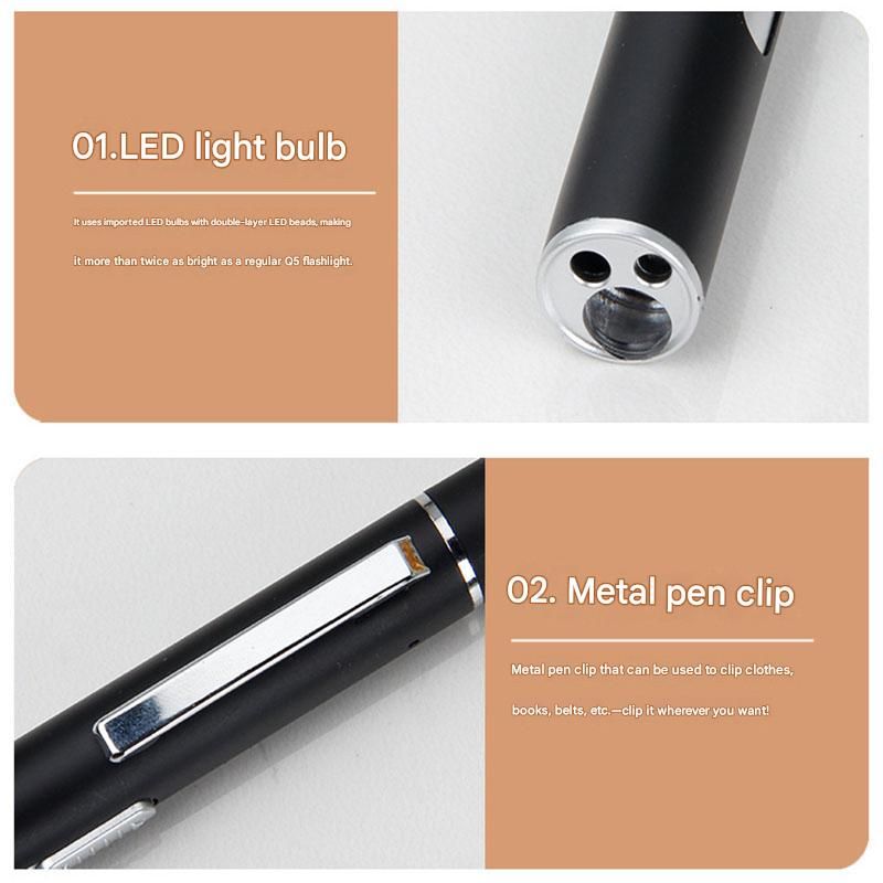 Grey and black Metal Laser Cat Toy Pen Set - 2 Piece USB Rechargeable 3-in-1 Laser Pointer with UV Light and LED Torch in Gift Tin Box - Image 5