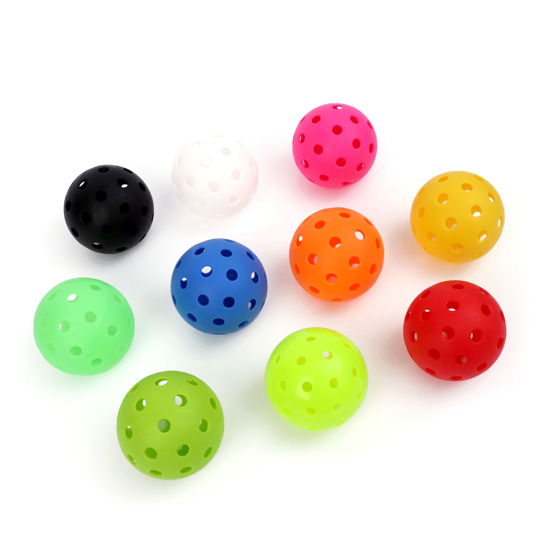 Red Pickleball Balls Set - 6 Piece 40 Hole Outdoor Indoor Pickleball Match Balls - Image 2