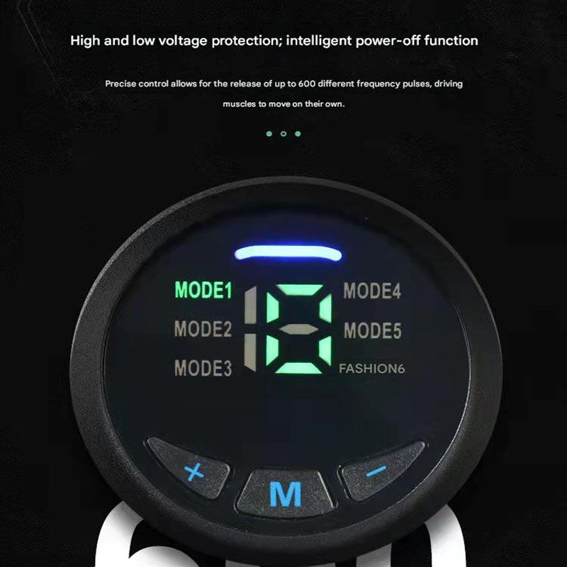 Orange EMS Muscle Stimulator Belt Set - Rechargeable Abdominal Toning Trainer with Multiple Pads and Modes - Image 6