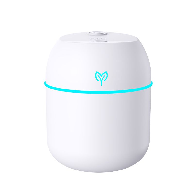 White Mini USB Humidifier Large Mist - Desktop Ultrasonic Air Humidifier with Colorful LED Light - Image 1