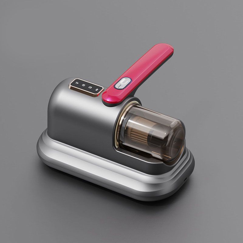 Grey and dark red Wireless Mite Vacuum Cleaner with UV Light - High Suction Handheld Bed Dust Mite Remover - Image 1